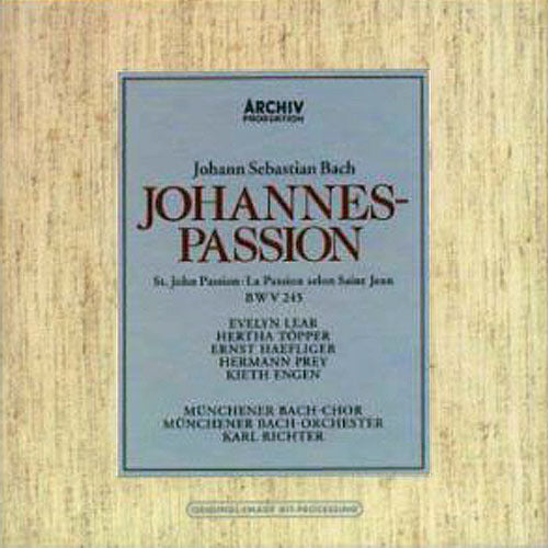 カール・リヒター / J.S.バッハ：ヨハネ受難曲 BWV245【CD】