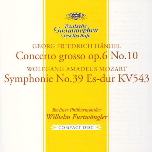 ヴィルヘルム・フルトヴェングラー / モーツァルト：交響曲第39番／ヘンデル：合奏協奏曲作品6の10【初回生産限定】【CD】【UHQCD】