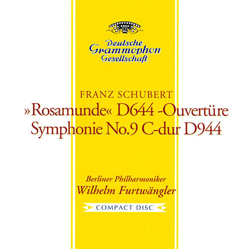 ヴィルヘルム・フルトヴェングラー / シューベルト：交響曲第9番《ザ・グレイト》、《ロザムンデ》序曲【CD】【SHM-CD】