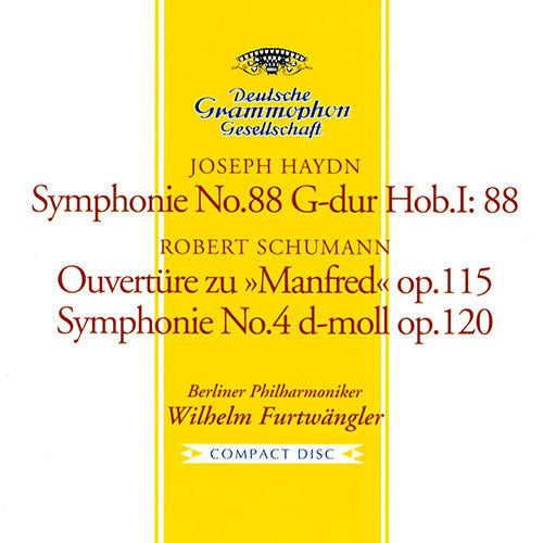 ヴィルヘルム・フルトヴェングラー / ハイドン：交響曲第88番/シューマン：《マンフレッド》序曲、交響曲第4番【CD】【SHM-CD】