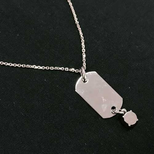 ジャスティン・ビーバー / Justin Bieber SWAROVSKI Necklace (ネックレス/シルバー)【Free】