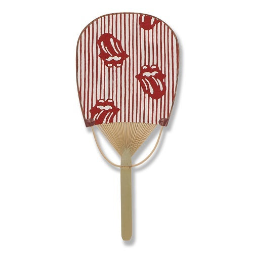 ザ・ローリング・ストーンズ / The Rolling Stones 団扇 縞（かまわぬ別注）