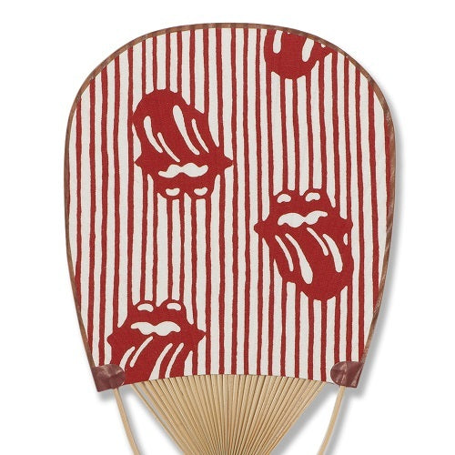 ザ・ローリング・ストーンズ / The Rolling Stones 団扇 縞（かまわぬ別注）