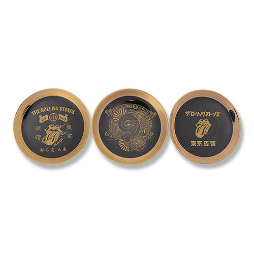 ザ・ローリング・ストーンズ / RS No,9 Harajuku The Rolling Stones 豆皿 3枚SET 黒【グッズ】
