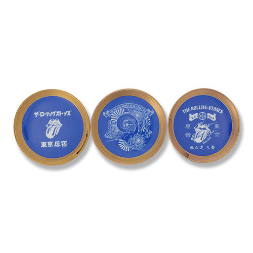 ザ・ローリング・ストーンズ / RS No,9 Harajuku The Rolling Stones 豆皿 3枚SET 青【グッズ】