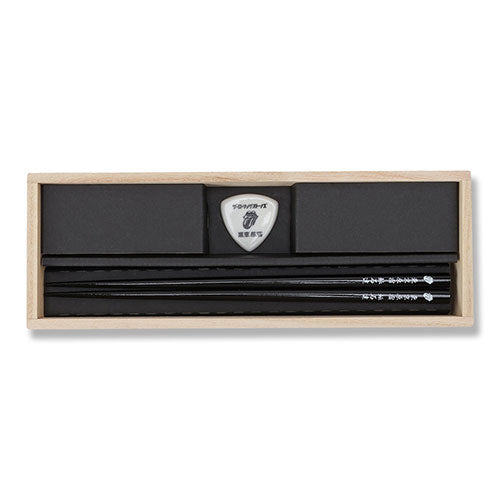 ザ・ローリング・ストーンズ / RS No,9 Harajuku The Rolling Stones 箸おき 箸SET 黒【グッズ】