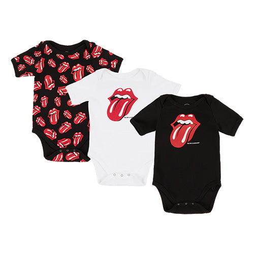 ザ・ローリング・ストーンズ / RS No,9 Harajuku The Rolling Stones Set Of 3 Classic Stones Baby Shortall 9-12m【グッズ】