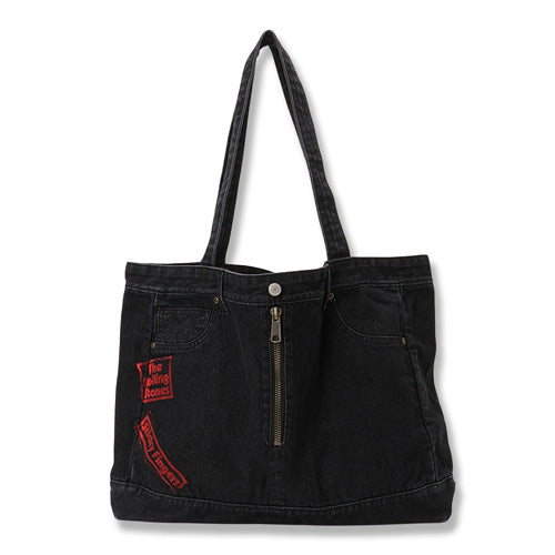 ザ・ローリング・ストーンズ / RS No,9 Harajuku RS9 Denim Tote Bag Blk Tote Bag Denim【グッズ】