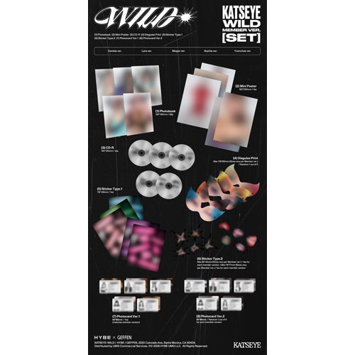 KATSEYE / WILD【メンバー盤5形態セット】【直輸入盤/国内仕様】【CD】