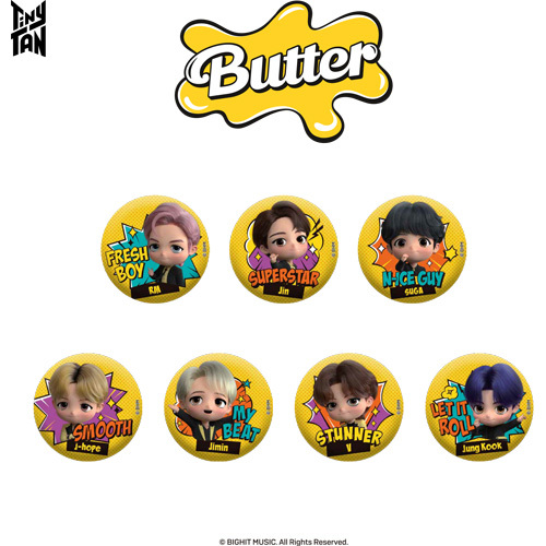 TinyTAN Butter]OFFICIAL缶バッジ【グッズ】 | BTS | UNIVERSAL