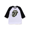 ザ・ローリング・ストーンズ / A Bathing Ape Camo Tongue Raglan Tee【White】